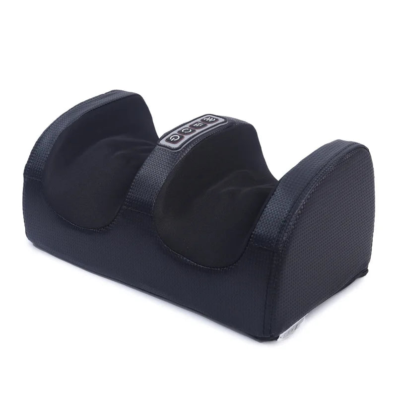 A black heated shiatsu foot massager for deep tissue relief shown from the side.