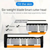 A close-up view of a six-weight blade smart cutter head for hair removal, showing its design and quality features.