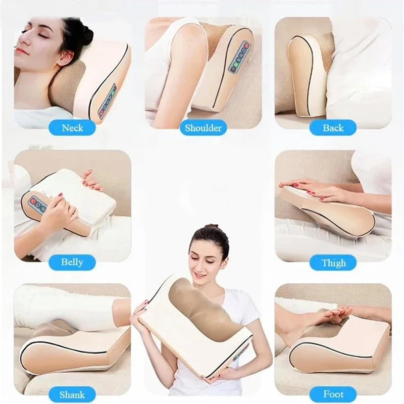 Infrarot-Heizkissen zur Massage von Nacken, Schulter, Rücken, Bauch, Oberschenkel, Unterschenkel und Fuß.