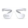 White eye massager with three indicator lights on the frame