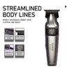 A silver Kemi KM-1807 smart hair clipper with a guard and battery display.