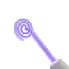 A purple facial electrotherapy wand with a spiral tip and white handle.