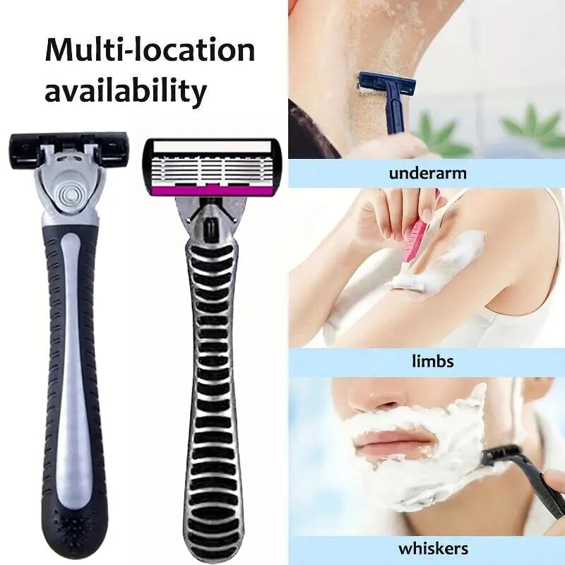 Un juego de cuchillas de precisión para afeitar, incluyendo para axilas, extremidades y bigotes.