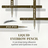 A set of Sylr liquid eyebrow pencils shown with various tips and packaging.