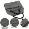 A gray fabric exfoliating body scrubber with a concave-convex texture and double layer design.