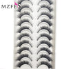 A display of natural 3D mink false eyelashes in various styles and lengths.