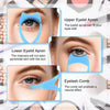 Un ensemble d'écharpes bleues pour les cils et un peigne à cils pour appliquer du mascara