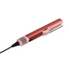 A professional 2-in-1 hair straightener with a rose gold and pink finish.