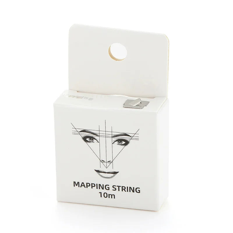 A white box containing a mapping string for eyebrow microblading