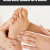 Hands are gently massaging a foot with a portable glass file tool for callus removal.