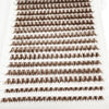 A collection of 640 faux mink cluster lashes in various lengths and styles displayed on a white surface.