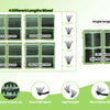 A display showing four different lengths of mixed lash clusters, including single length and cat lashes, emphasizing easy pic