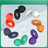 Collection de bouchons d'oreille en silicone colorés, de différentes tailles et formes (noir, orange, argent, violet et vert)