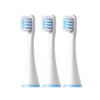 White replacement toothbrush heads for kids electric toothbrushes shown in a row.