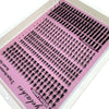A display of DIY lash extensions featuring various styles including lash spikes and bottom lashes.