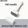 White professional adjustable microneedling stamp roller with 140 needles