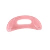 Table de massage guasha en pierre naturelle rose pour le visage ou le corps.