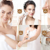Close-up shots show a woman using an IPL laser hair removal epilator on her face and body.