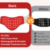 Comparison of a therapeutic red light therapy belt with 49 LEDs and pulse mode against another similar device.