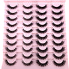 Un plateau en plastique rose contenant un kit de faux cils à mink naturels.