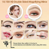 Set aus 1x und 10x HD doppelseitigen Vergrößerungsspiegeln für Make-up.