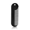 Black portable mini pocket beard comb with teeth for facial hair styling
