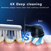 Comparison of an ordinary toothbrush against a deep cleaning electric rotary toothbrush.