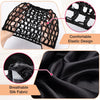Black mesh fabric with an elastic design and breathable silk fabric detail
