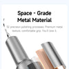 Close-up of a silver ultrasonic electric dental cleaner tip with a textured metal surface.