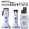 A professional multi-function hair grooming kit featuring a purple electric device and various grooming tools.