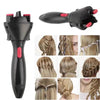 Black electric twist braiding tool shown in various styles and close-ups.