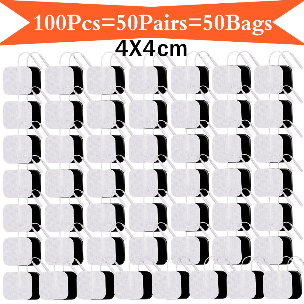 Grille de pâtes électrodes réutilisables non tissées, emballées en paquets de 100 pièces et vendues par paires et en sacs.