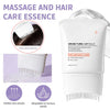 White Grow Turn Ampoule bottle with a built-in massager brush for massage and hair care essence
