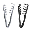 A pair of black volumizing wide-tooth hair styling combs.