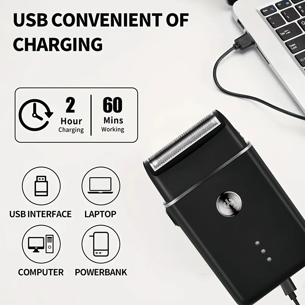 Schwarzer wiederaufladbarer Elektriküter mit USB-Ladekomfort für verschiedene Geräte.