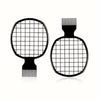 A black premium African twist hair comb with fine teeth shown against a white background.