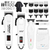 A collection of HIENA professional rechargeable hair trimmer kits including various trimmers and accessories.
