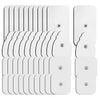 A set of white EMS muscle stimulator electrode pads arranged in multiple rows.