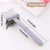 A gray 2-in-1 hair brush and cleaning comb shown with dimension markings on a white background.