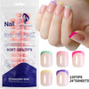Un set de 12 embouts en gel souple de différentes couleurs et tailles pour l'art du nail art