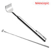 Stainless steel telescopic back scratcher with a retractable handle