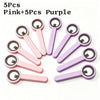 Five pink and five purple magnetic cat eye nail art sticks for halo effect manicures