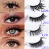 A collection of magnetic mink false eyelashes shown in various styles and lengths labeled LZ06, LZ10, LZ11, and LZ13.