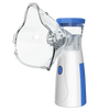 A white and blue 2-in-1 facial steamer and humidifier device shown from the side.