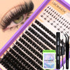 DIY lash extension kit featuring Groinneya bond and tweezers for applying false eyelashes
