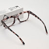A pair of tortoiseshell and leopard print blue light blocking reading glasses displayed on a white background.