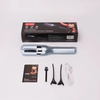 A professional dry hair trimmer is shown with its components, including the main unit and attachments.