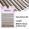 Pack of Miofia false eyelashes in Brown-MS style with a mix of lengths from 10 to 13mm.