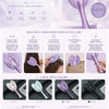 Purple angel wing air-cushion massage hair brush with various colors and accessories