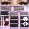 DIY-Falsche-Wimpern-Kit in Pink und Schwarz mit sieben Stilen in Verpackungskisten.